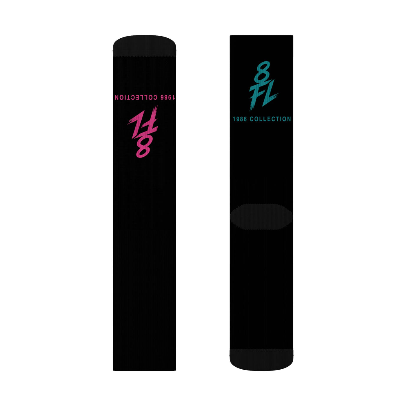 Neon 8FL Logo Crew Socks (Black)