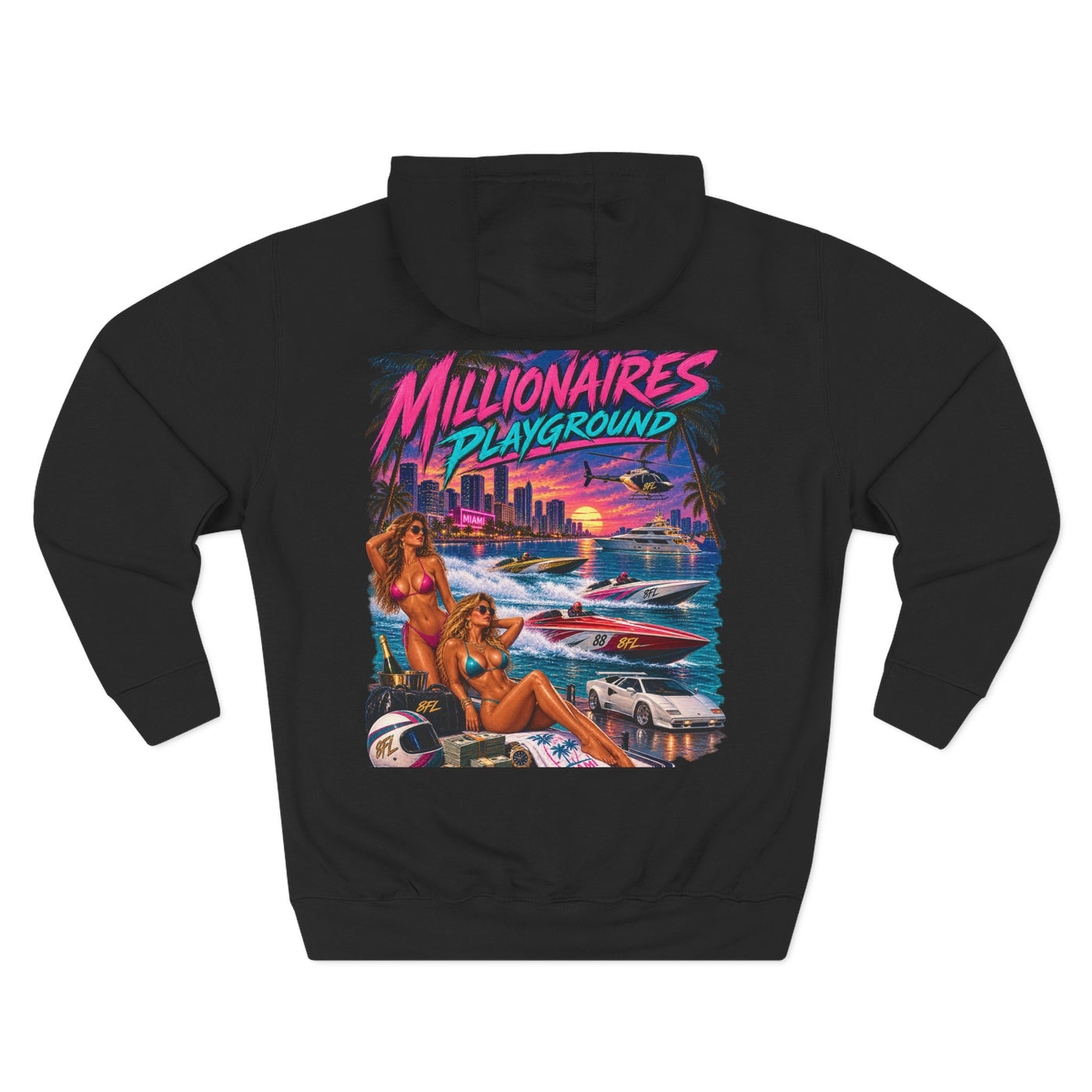 'Millionaires Playground' Miami Sunset Hoodie