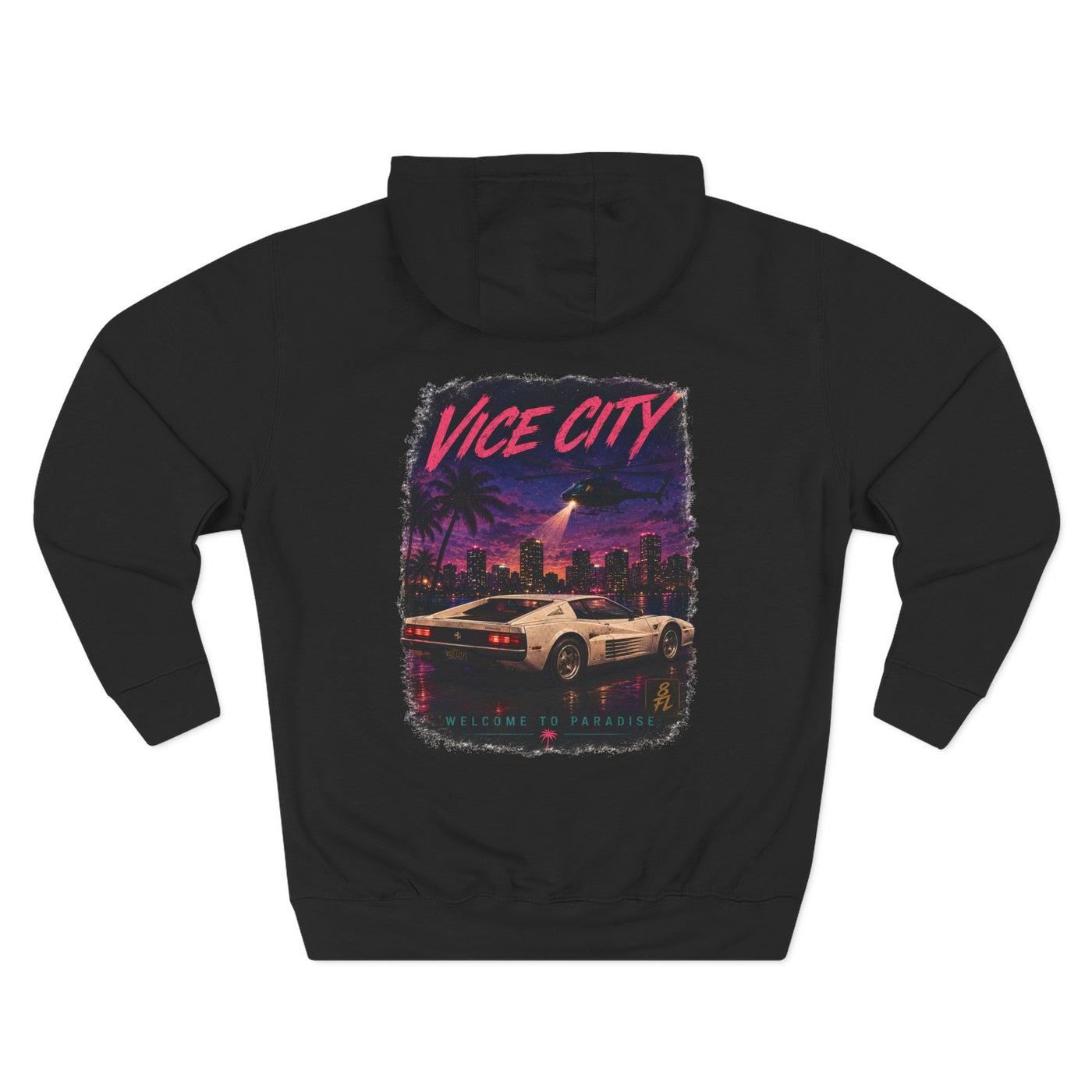 Vice City Retro Hoodie — Fleece
