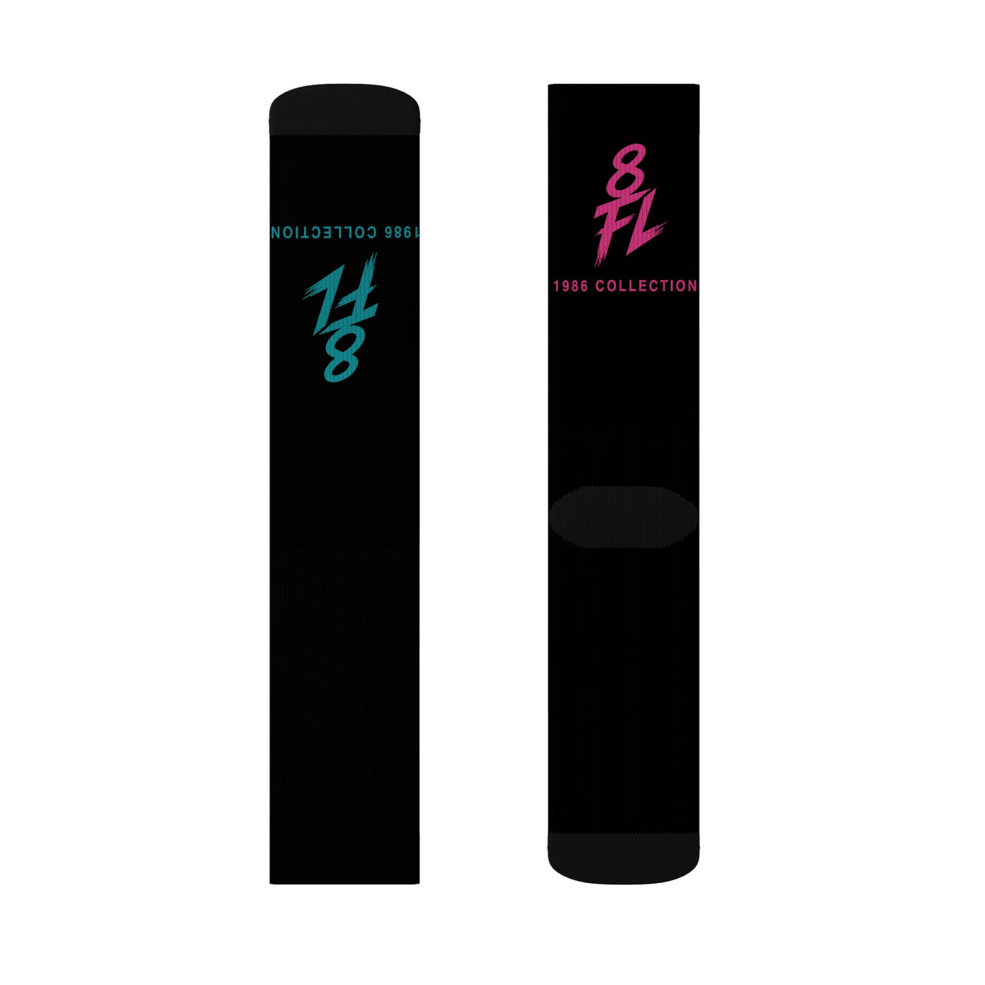 Neon 8FL Logo Crew Socks (Black)